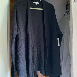 NWT Larry Levine black cozy knit cardigan
